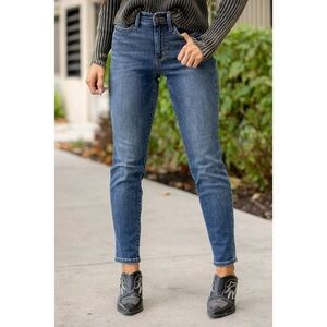 NWT Judy Blue HUNTINGTON HIGH RISE SLIM FIT Denim Jean  in Dark Blue Size 15/32